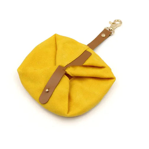 Folding Canvas Dog Bowl Yellow