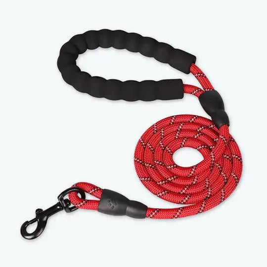 Premium Strong Reflective Leash Red