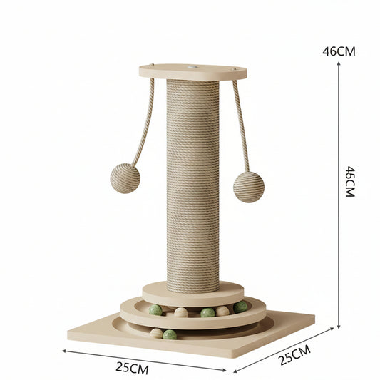 Turntable Scratching Post with Balls Turntable Scratching Post with Balls - density board