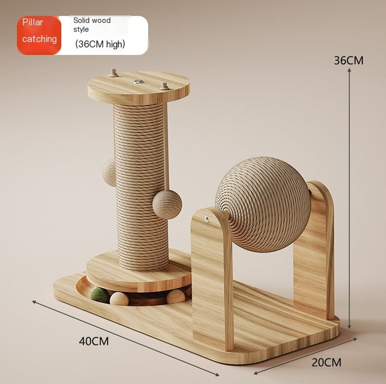Turntable Scratching Post with Balls