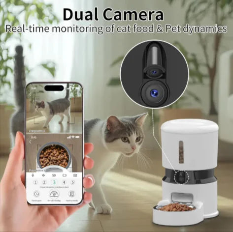 Automatic WiFi Pet Feeder - 2 types - voice or 1080P Camera
