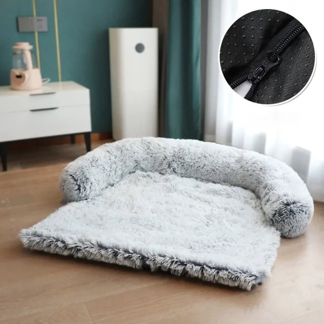 Ultimate Plush Sofa & Floor Bed - 3 Sizes Grey Round Detachable Medium - 84 X 84 CM