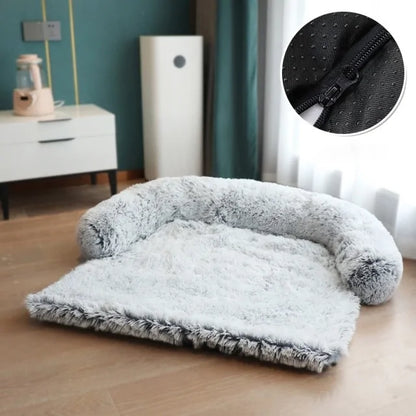 Ultimate Plush Sofa & Floor Bed - 3 Sizes Grey Round Detachable Medium - 84 X 84 CM