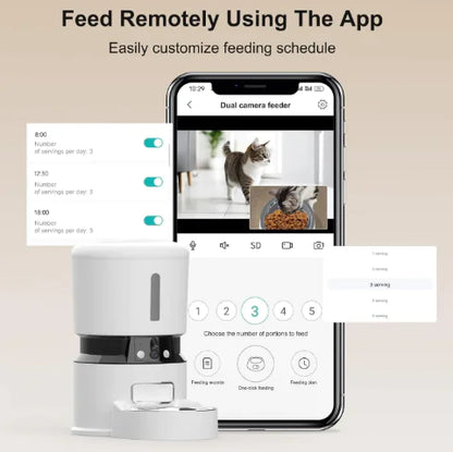 Automatic WiFi Cat Feeder with 1080P Camera - two types