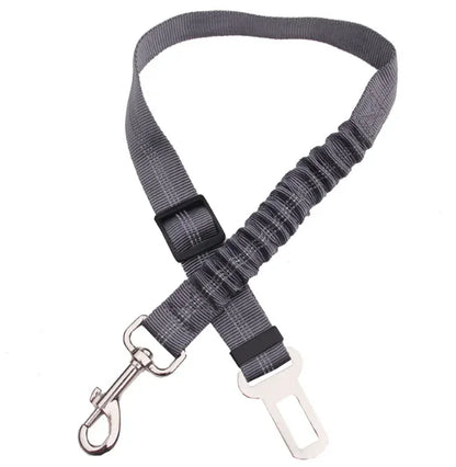 Adjustable Pet Car Seat Belt Grey