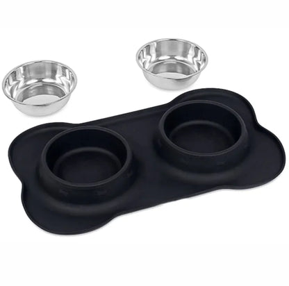 Bone-Shaped Silicone Bowl Mat