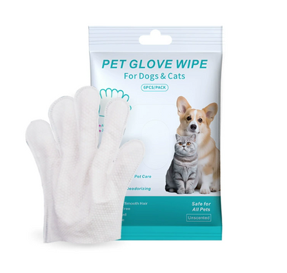 Pet Cleaning Gloves & Wipes Disposable Gloves 2pcs
