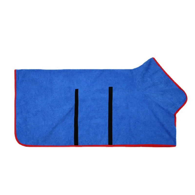 Pet Bathrobe Fast Drying Towel Blue S