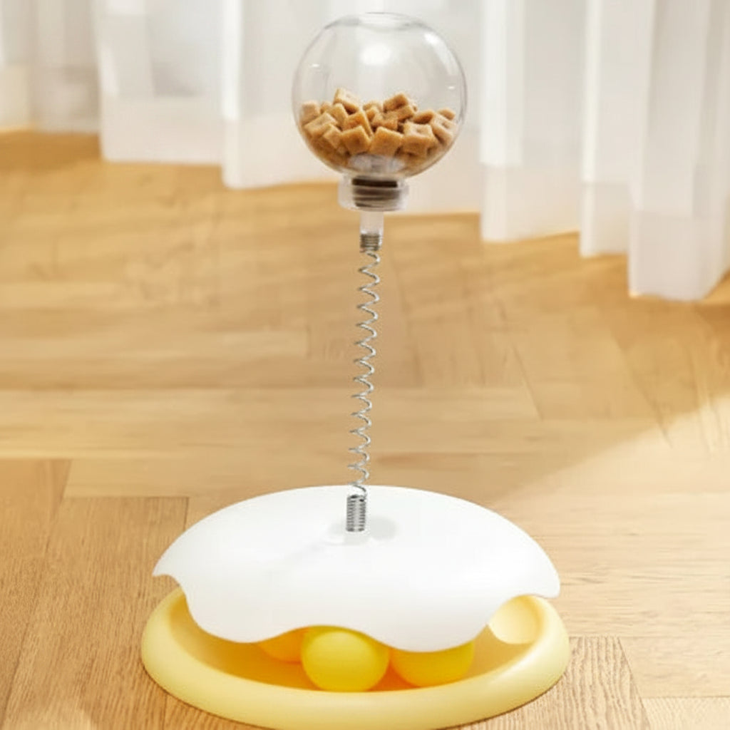 Cat Toy Leaky Ball (Single Piece) yellow