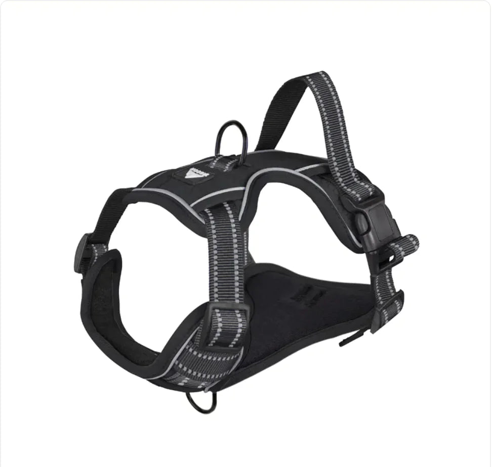 Reflective Dog Harness - Various Sizes Black XL