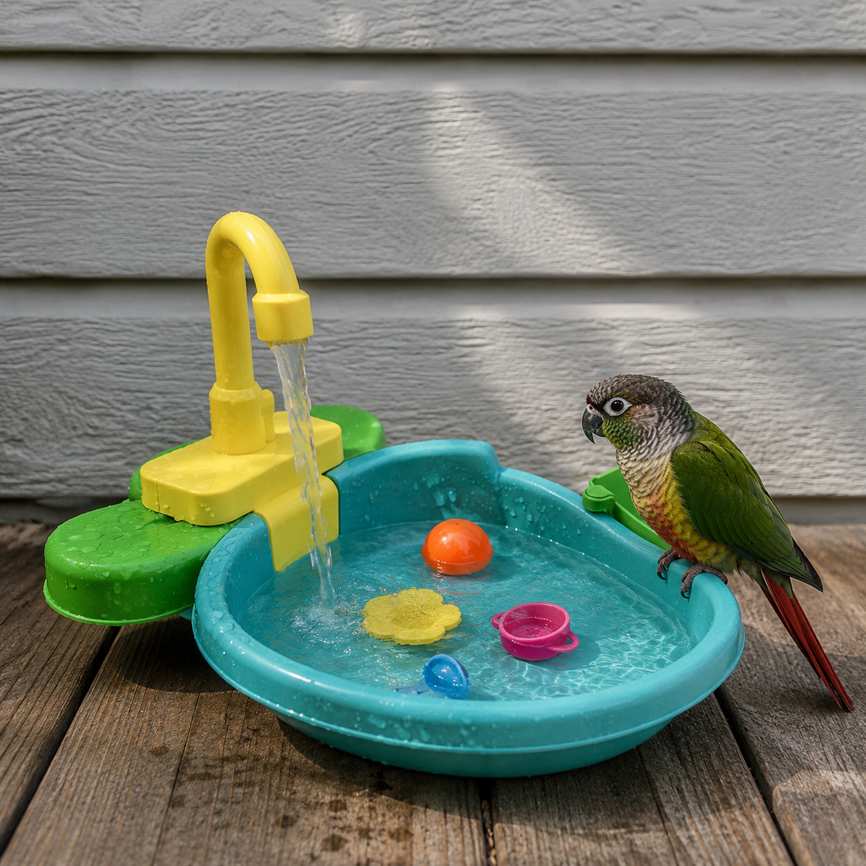 Exotic Showering Bird Bath