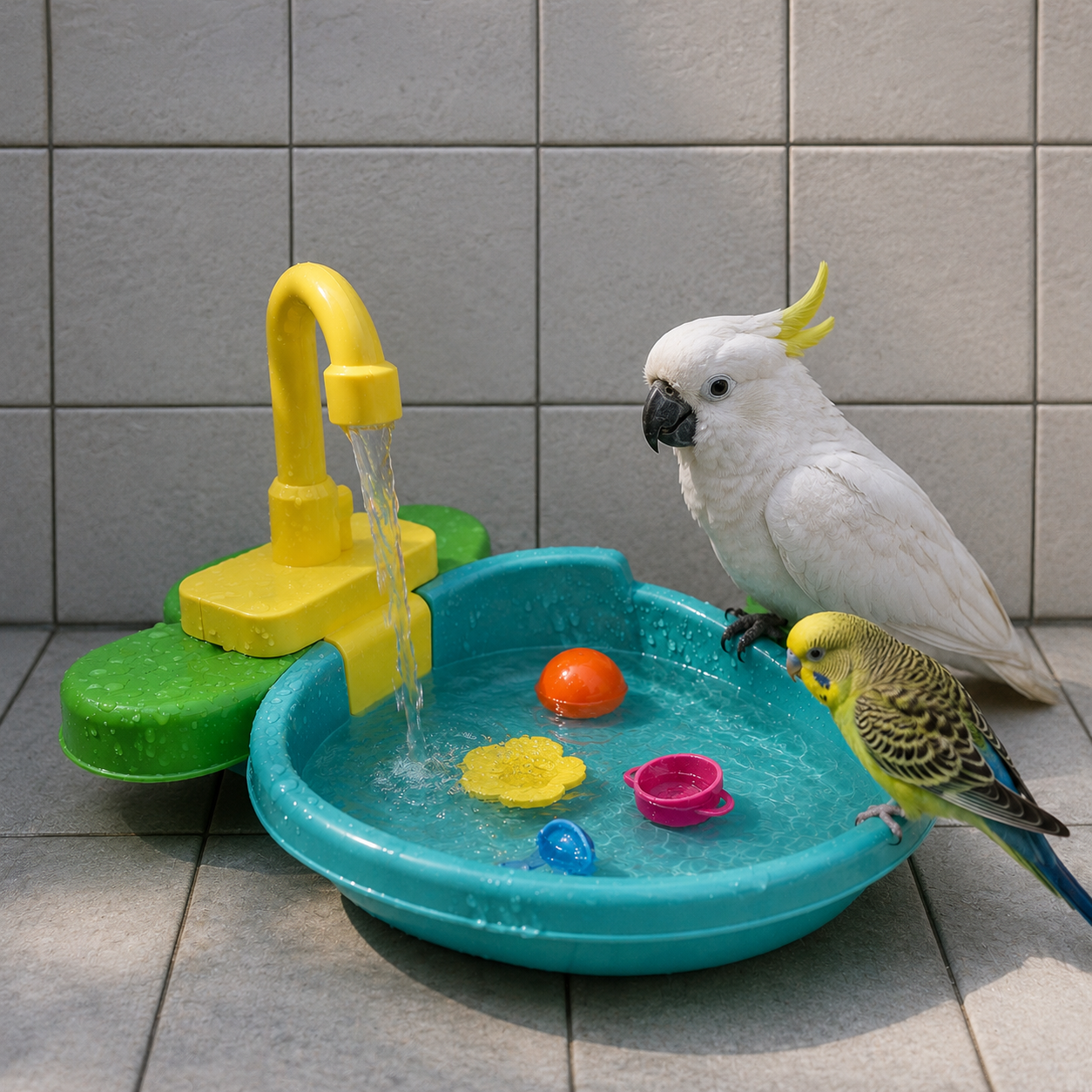 Exotic Showering Bird Bath 34.7 x 24 x 8.2cm