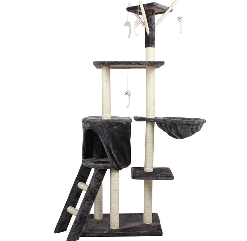 Cat Tree with Five Platforms and Scratching Post