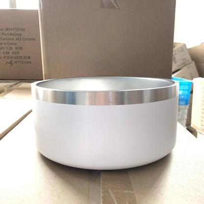 Stainless Steel Pet Bowl - 2 Sizes, 5 Colours White 64oz