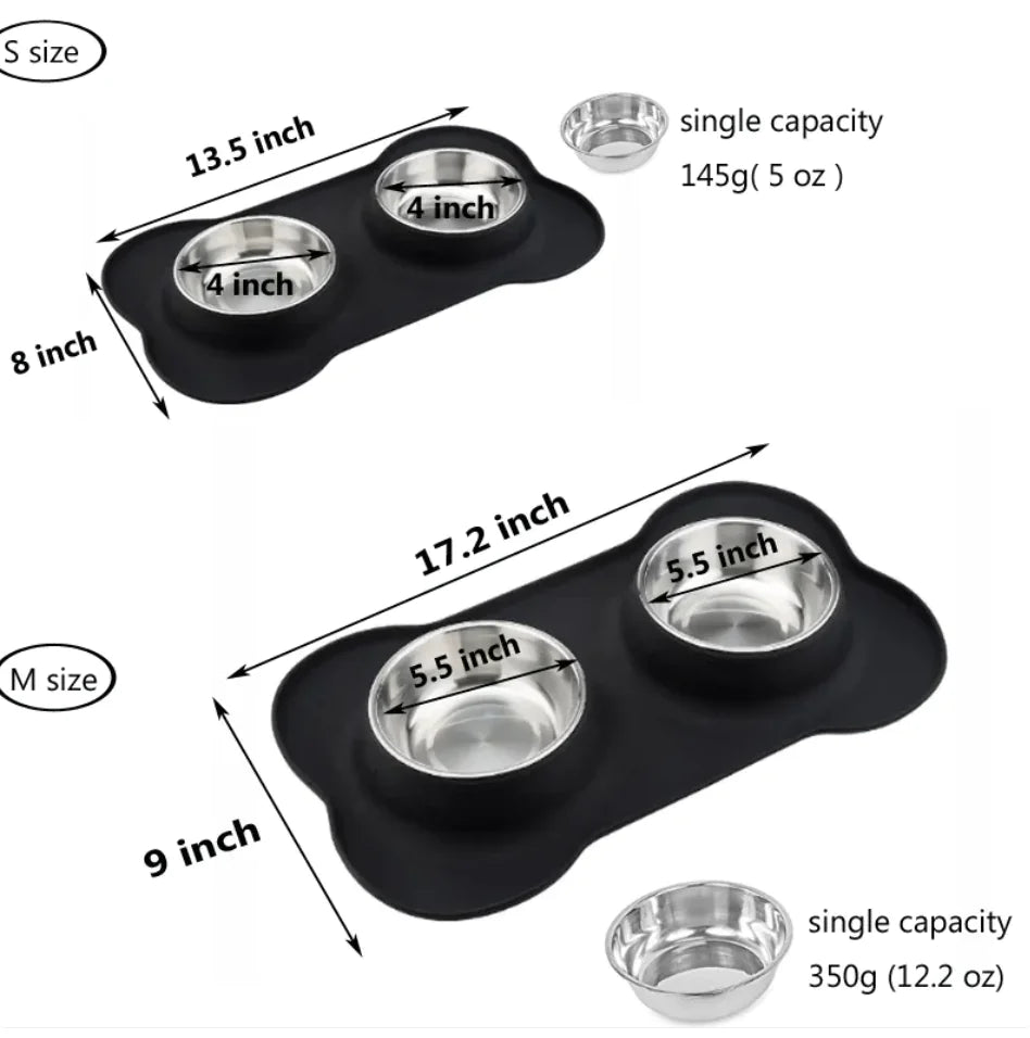 Bone-Shaped Silicone Bowl Mat