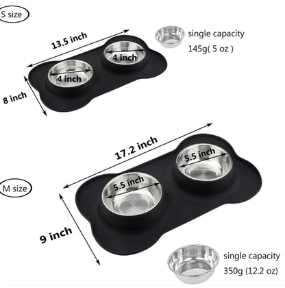 Bone-Shaped Silicone Bowl Mat