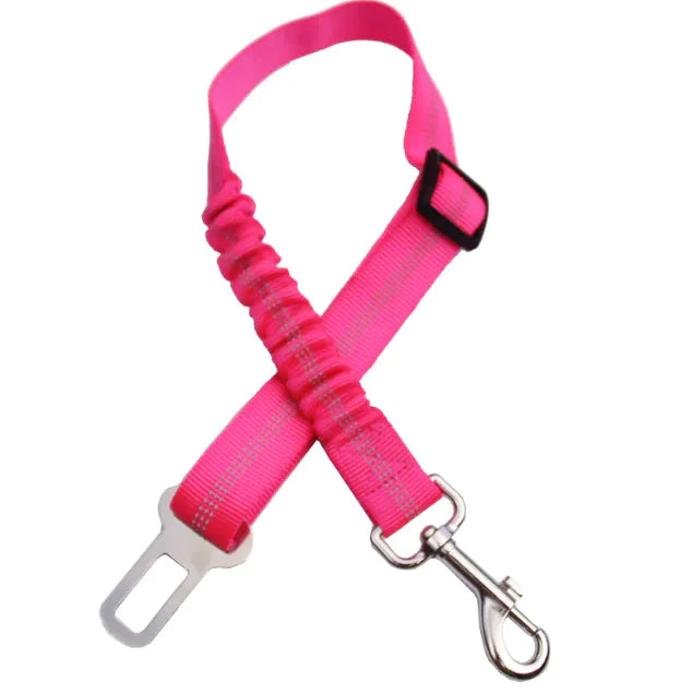 Adjustable Pet Car Seat Belt Pink