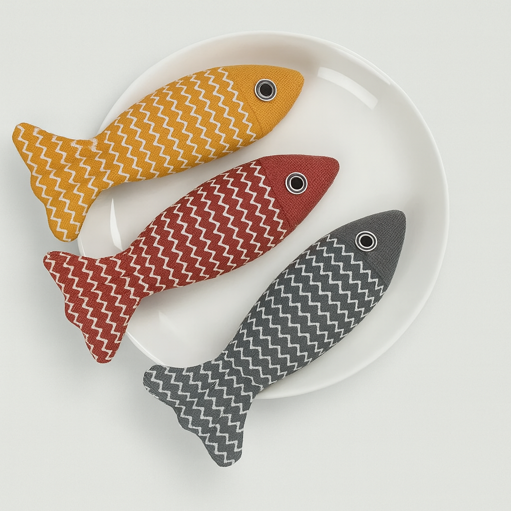 Linen Fish Cat Toy