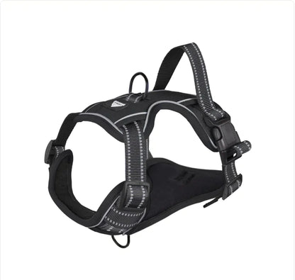 Reflective Dog Harness - Various Sizes Black Large