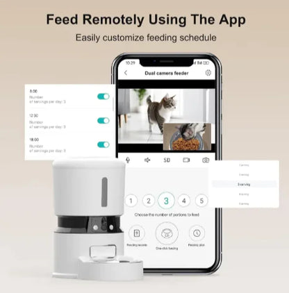 Automatic WiFi Pet Feeder - 2 types - voice or 1080P Camera