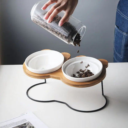 Premium Ergonomic Bowl Holder & Bowls