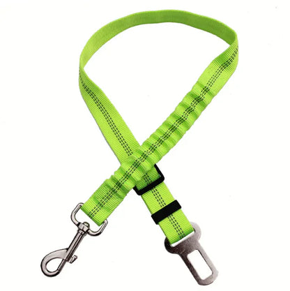 Adjustable Pet Car Seat Belt Green