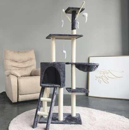 Cat Tree with Five Platforms and Scratching Post