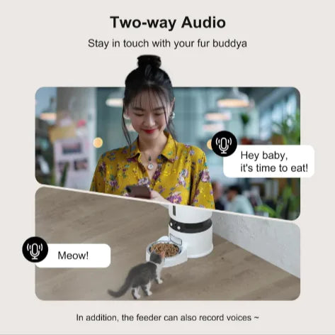 Automatic WiFi Pet Feeder - 2 types - voice or 1080P Camera