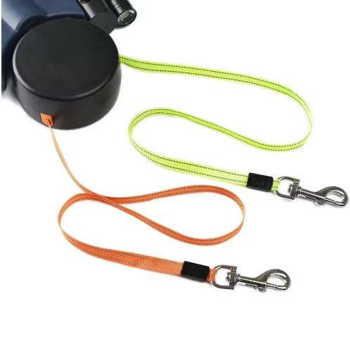 Auto Double Dog Leash & Light