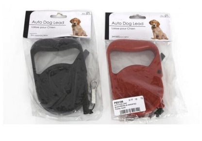 Auto Dog Lead Black Light Strong Leads 3M Extending Leash for Puppy & Small Dog