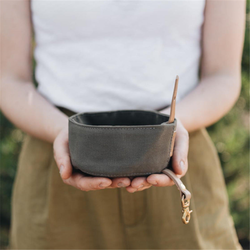 Folding Canvas Dog Bowl