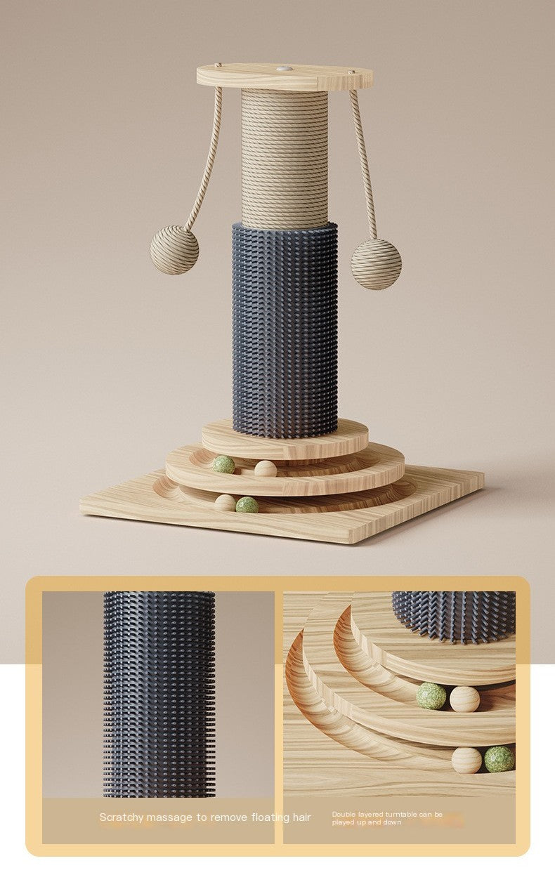Turntable Scratching Post with Balls