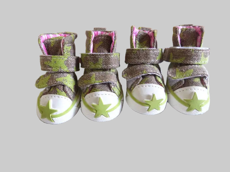 Star Canvas Dog Shoes