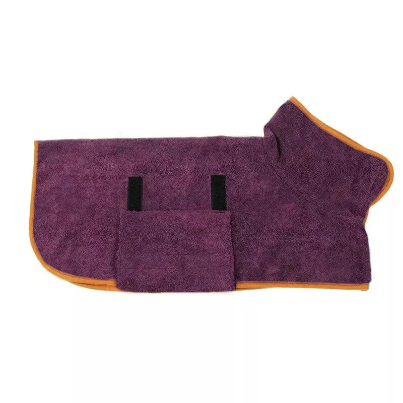 Pet Bathrobe Fast Drying Towel Purple S