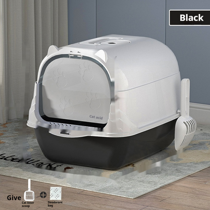 Large Enclosed Cat Litter Box