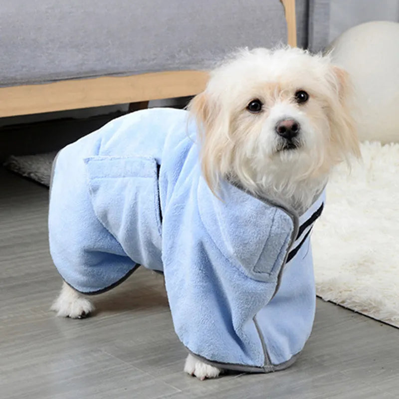 Pet Bathrobe Fast Drying Towel Sky Blue 3XL