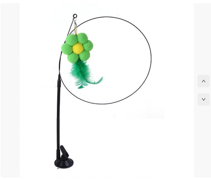 Cat Sucker Teaser Toy Single stem flower As Shown