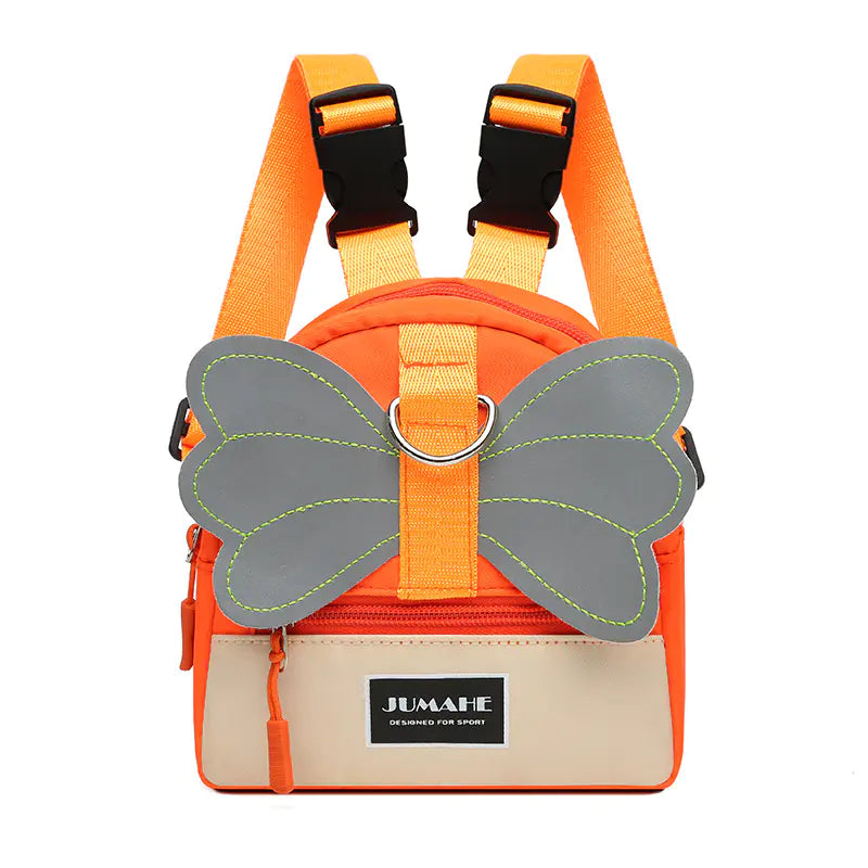 Pet Knapsack Backpack with Leash Attachment Orange
