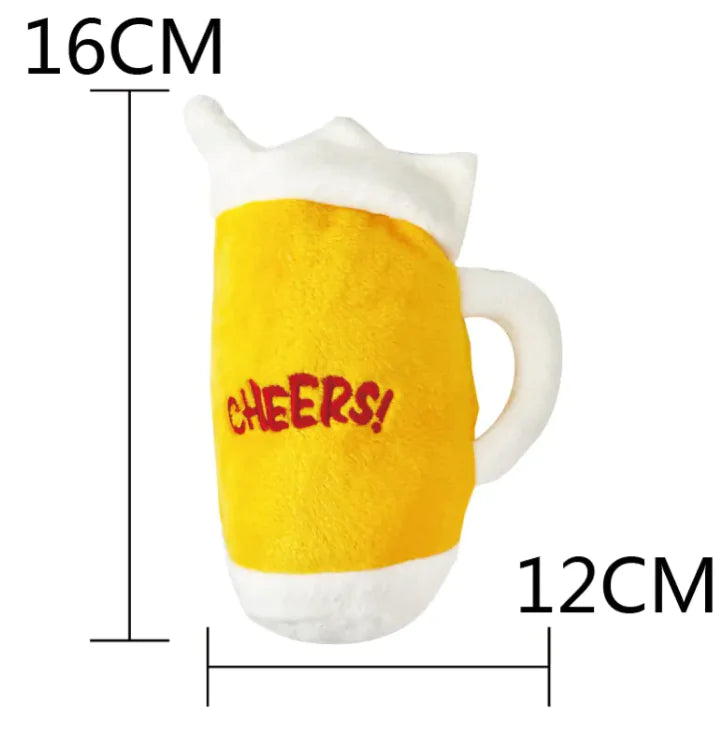 Cute Food & Drink Dog Toy Selection