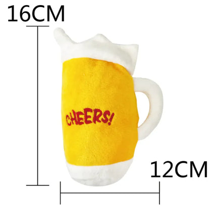 Cute Food & Drink Dog Toy Selection