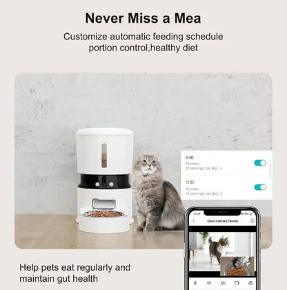 Automatic WiFi Cat Feeder with 1080P Camera - two types