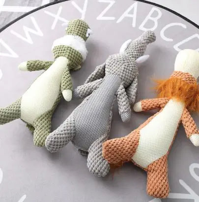 Plush Cartoon Puppy Dog Toys - Elephant, Lion or Wolf